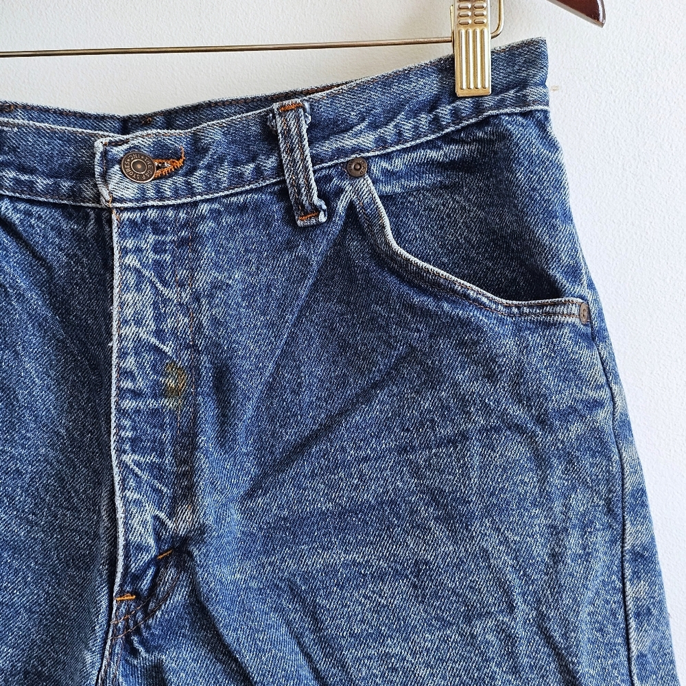 Vintage 90s Gap Denim Cut Off Shorts High Rise 30” Waist Size M Blue Jean - Picture 2 of 14